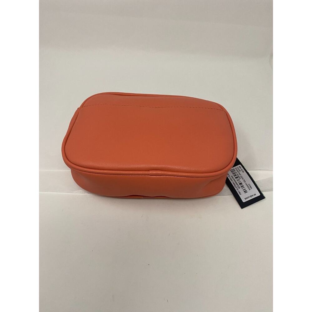 NWT Badgley Mischka Women's Diamond Quilted Camera Bag Coral Logo - Picture 3 of 6
